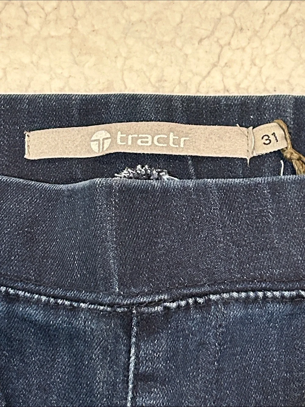 Tractr Pull On Mid Rise Flare Jeans size 31 Dark Wash Western Festival